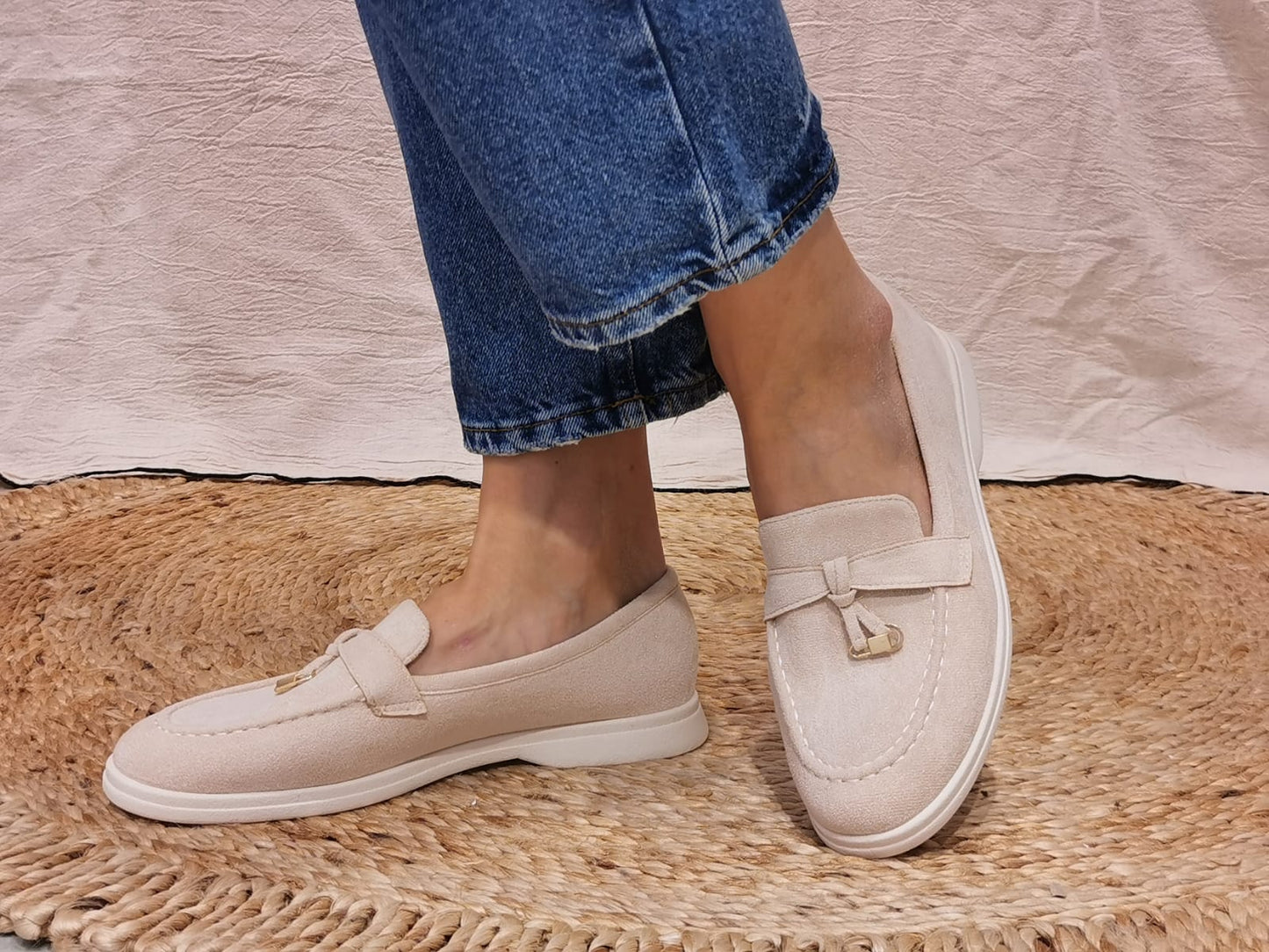 Mocassin souple beige