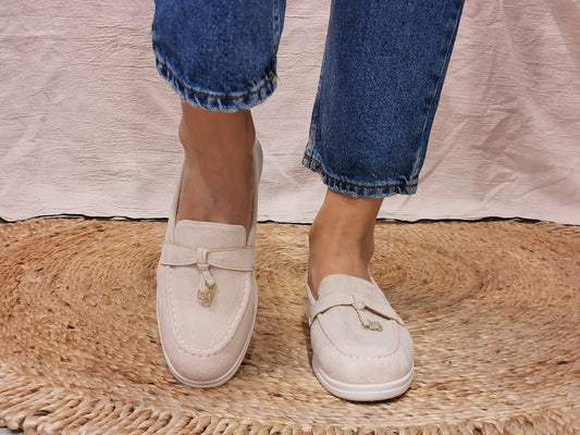 Mocassin souple beige
