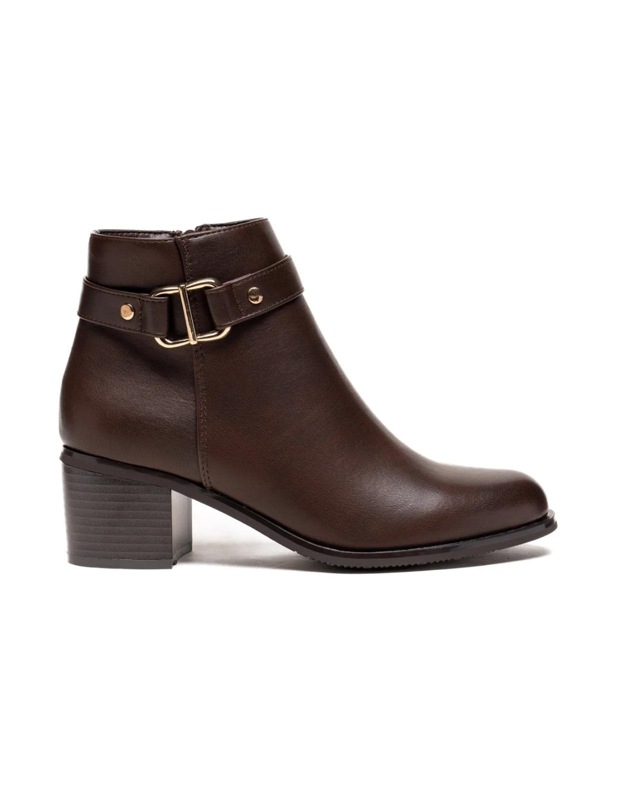 Bottine marron à talon