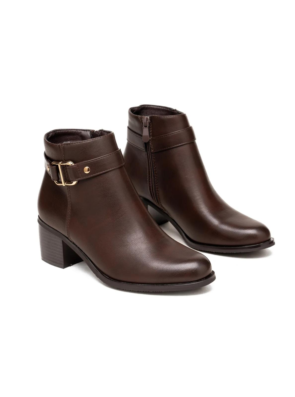 Bottine marron à talon