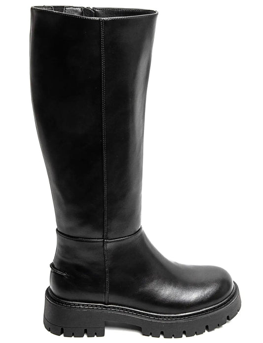 Bottes noires cavalières élastiques