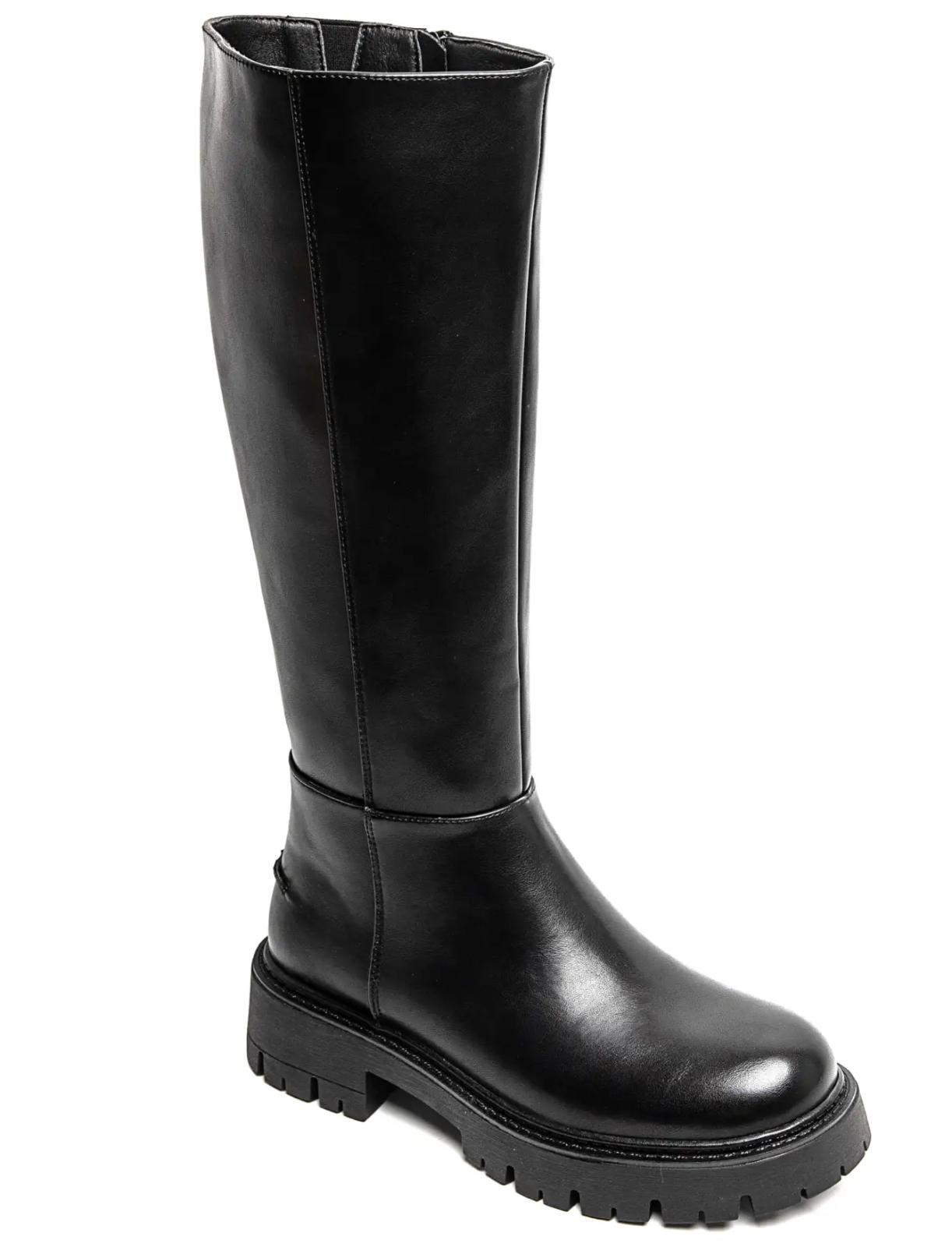 Bottes noires cavalières élastiques