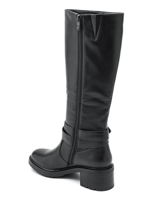 Botte noire à talon