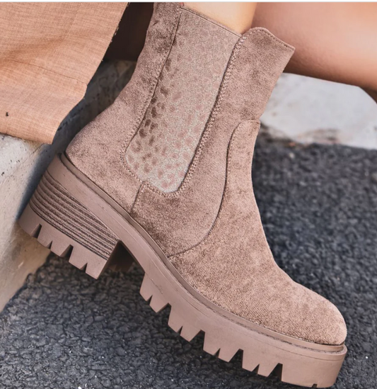 Bottine Nubuck Beige