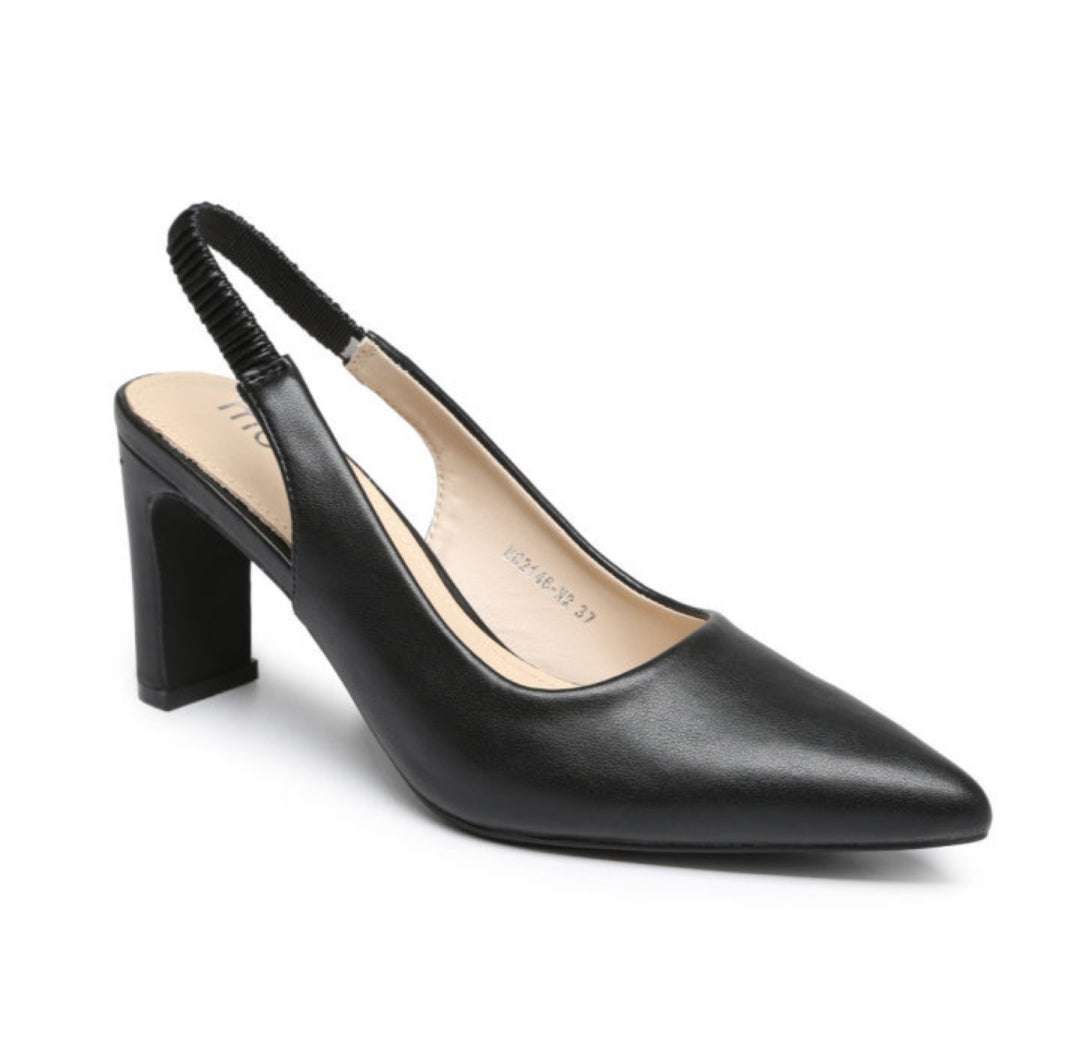 Chaussure bout fermé bride arrière noir