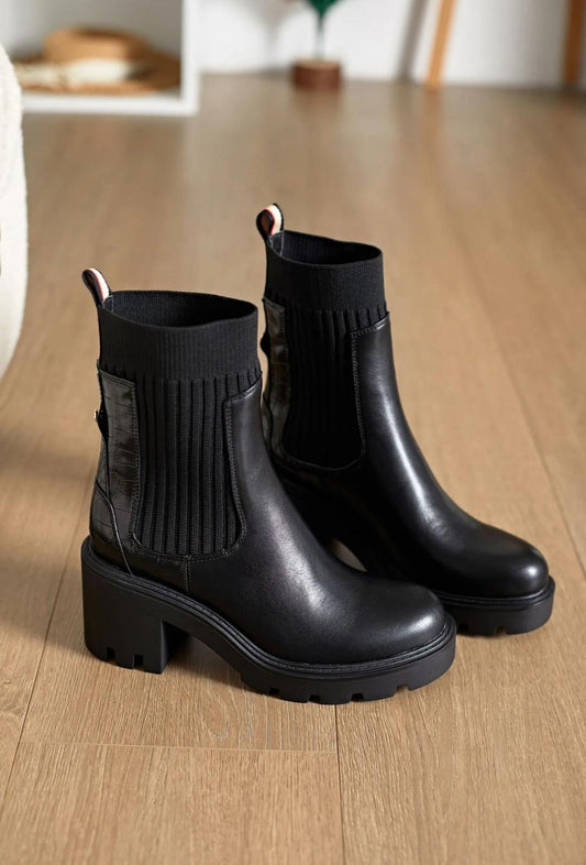 Bottines élastique noire