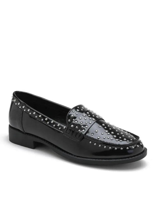 Mocassin noir clous