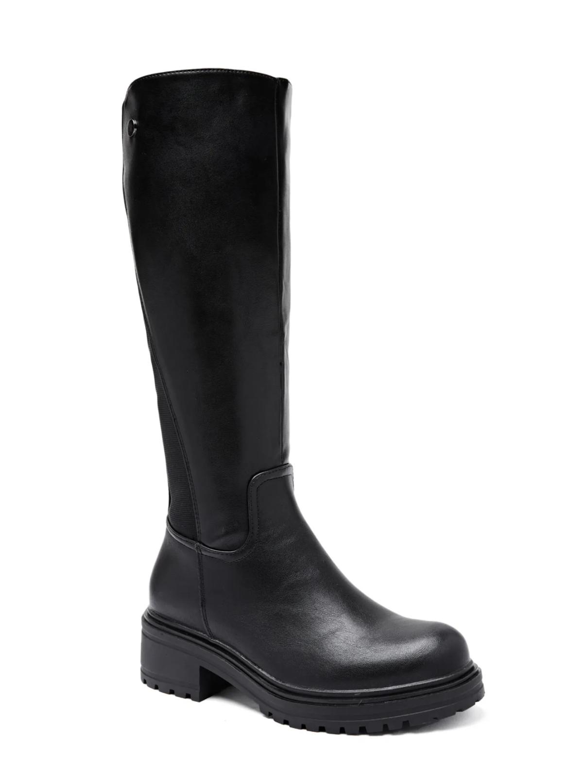 Bottes noires cavalières élastiques