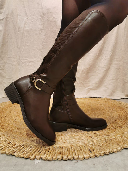 Bottes cavalières marron