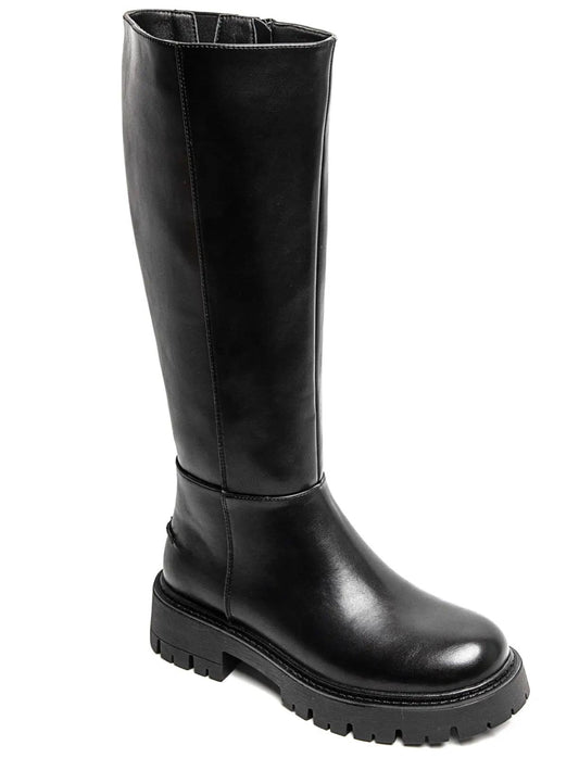 Bottes noires cavalières élastiques