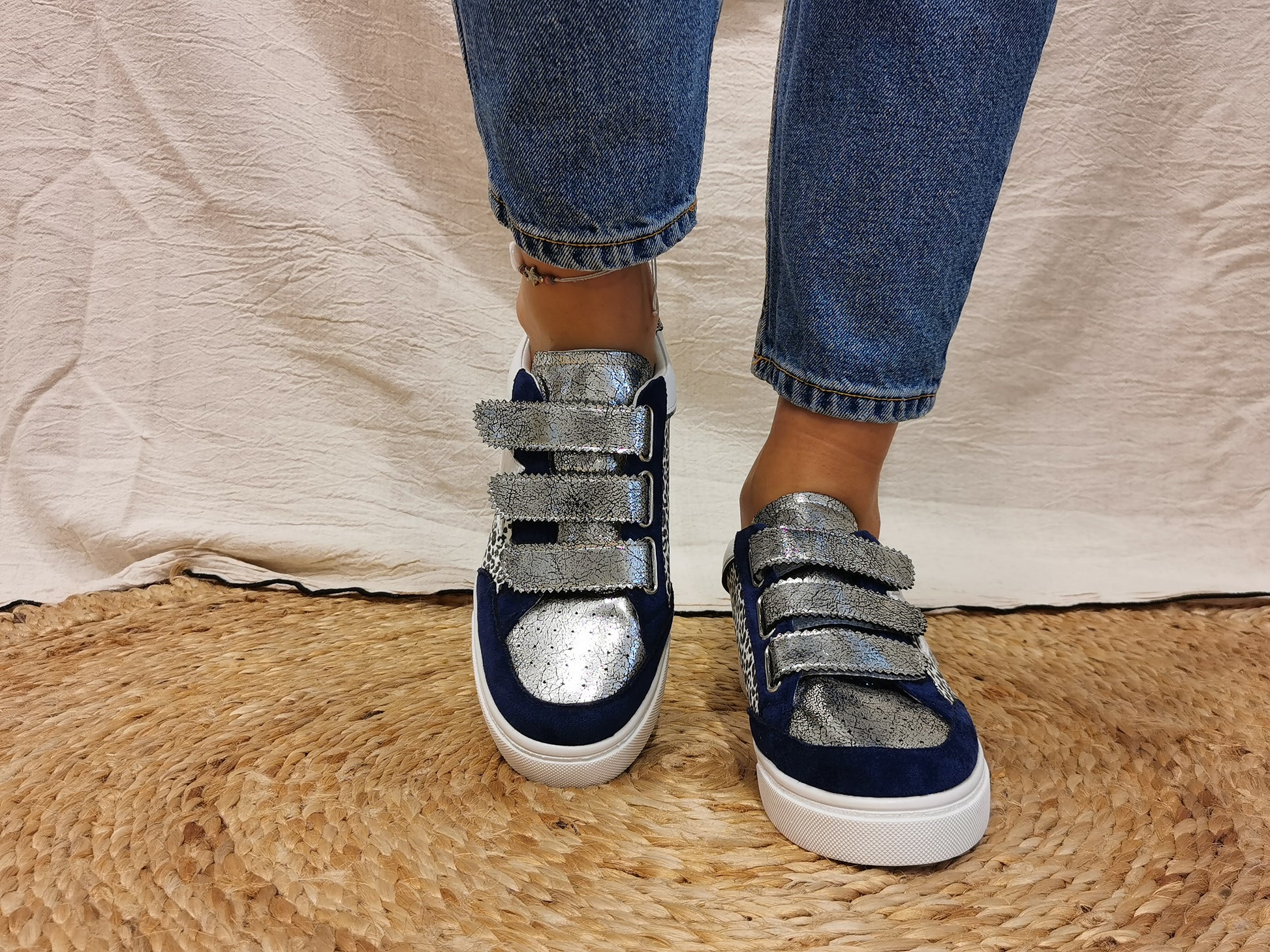 Tennis La Halle Chaussure Bebe Fille Scratch Basket Blanche La